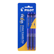 Pilot Frixion Clicker Erasable, Rollerball Gel Pen, 0.7mm Fine Tip, Blue Colour, Pack of 3